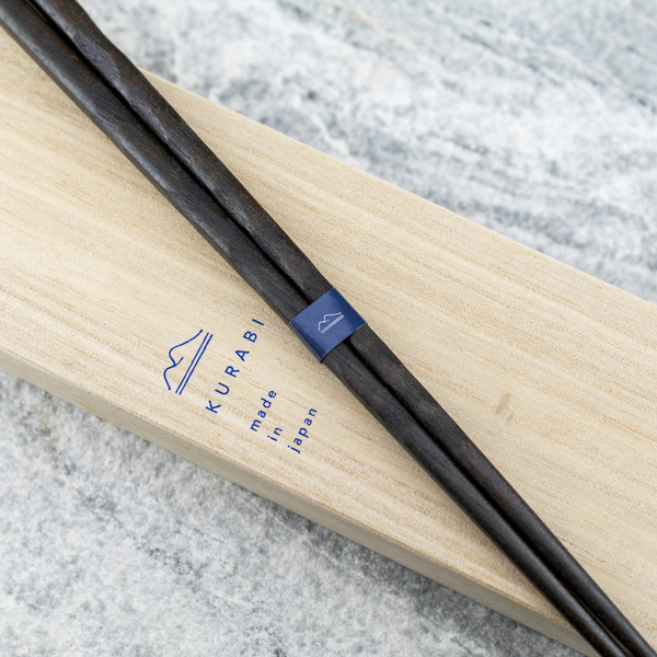 Japońskie Pałeczki do sushi Kawai Gift Set - Kurabi Brown