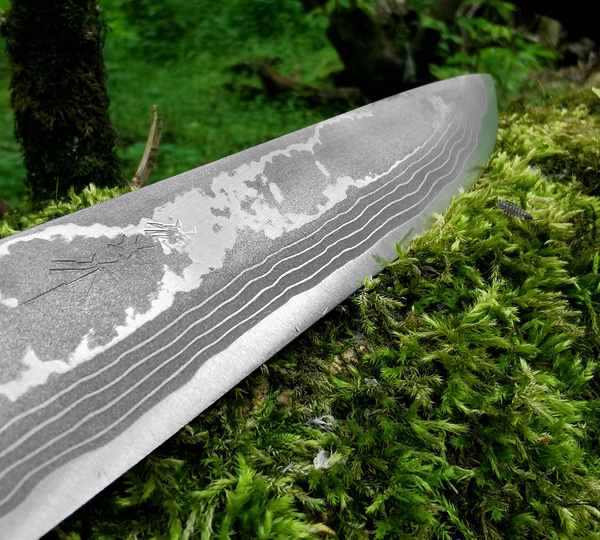 Takeshi Saji Keiryu Shirogami Nóż Outdoor 18 cm