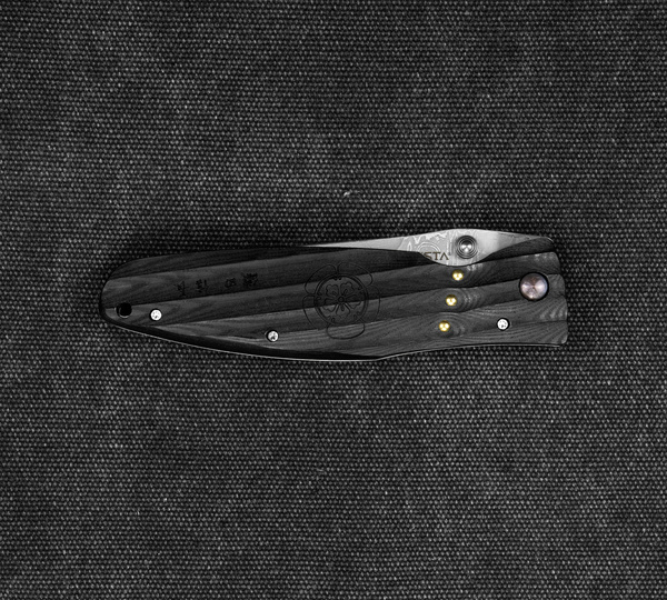 Nóż składany Mcusta Sengoku Black Micarta Damascus VG-10 9 cm