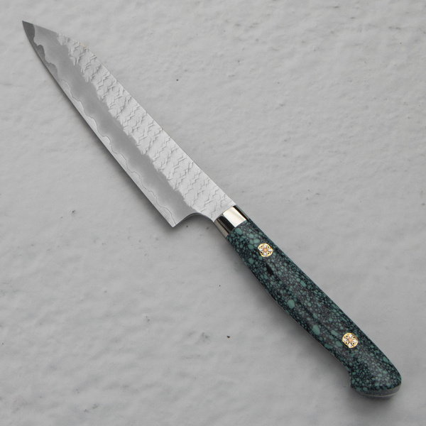 Nigara Hamono SG2 Limited Green Turquoise Nóż Kiritsuke 15 cm