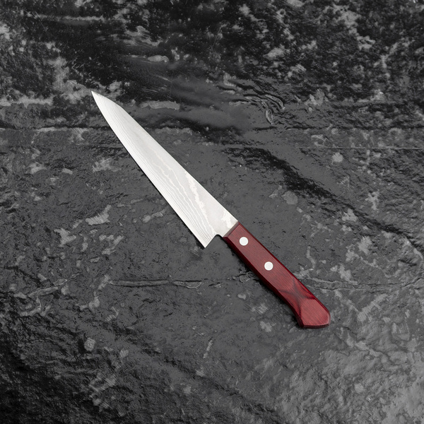Shigeki Tanaka VG-10 Damascus Red Nóż uniwersalny 12 cm