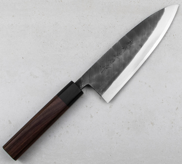 Hideo Kitaoka Shirogami Black Oktagon Nóż Deba 18 cm