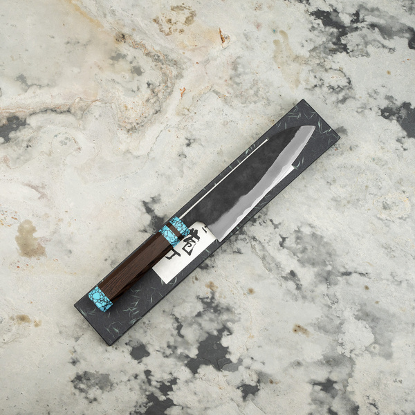 Shiro Kamo Aogami Super/SS TQ Nóż Santoku 16,5 cm