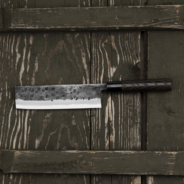 Motokyuuichi Shirogami#2 Hammered Nóż Nakiri 16,5 cm