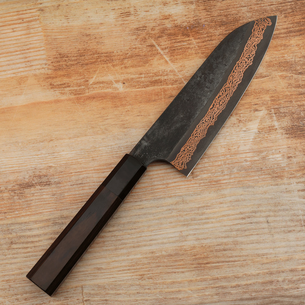 Hatsukokoro Yorokobi Kurouchi SLD Nóż Santoku 18 cm