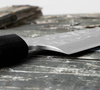 Hideo Kitaoka Shirogami#2 Satin Damascus Nóż Funayuki 18 cm