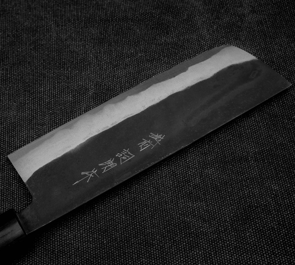 Shiro Kamo Aogami #2 Black Nóż Nakiri 16,5 cm