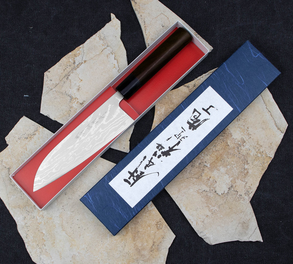 Shiro Kamo Shirogami Nóż Santoku 16,5 cm