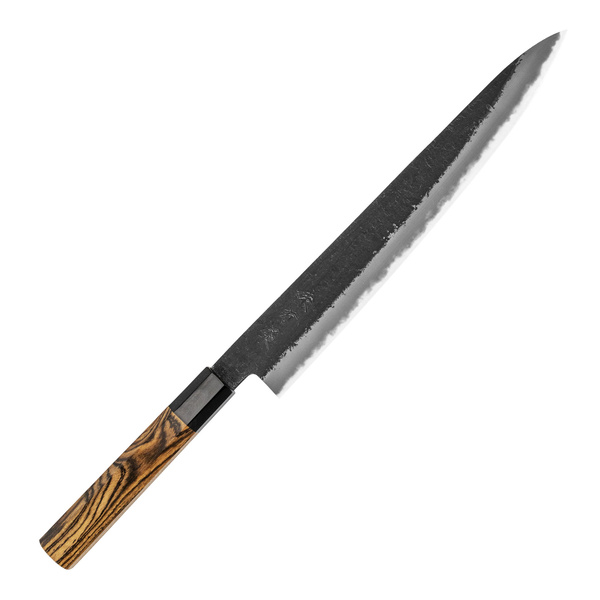 Mutsumi Hinoura Shirogami#2/Iron Nashiji Nóż Sujihiki 27 cm
