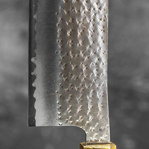 Yu Kurosaki Kokusen Brass Aogami Super/SS Nóż Nakiri 16 cm