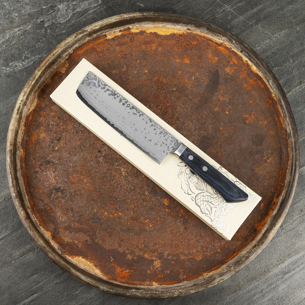 Kunio Masutani VG-10 Damascus Blue Nóż Nakiri 16,5 cm