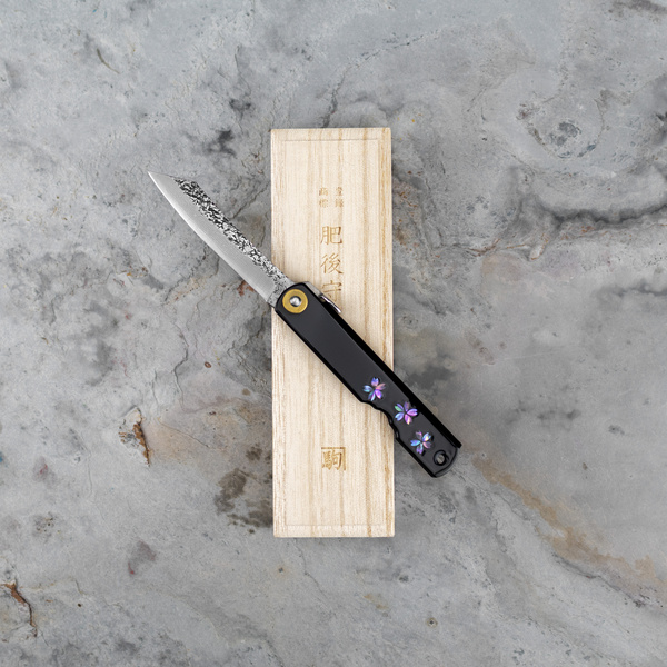 Nóż kieszonkowy Higonokami Kanekoma Sakura Urushi VG-10 7,5 cm