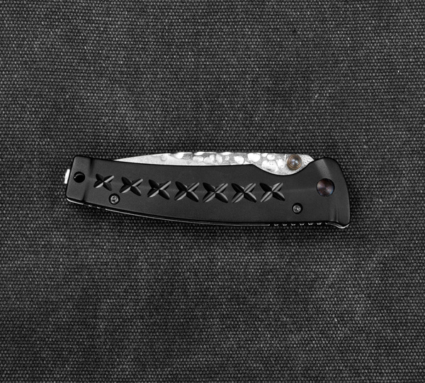 Nóż składany Mcusta Fusion Czarny Damascus VG-10 8 cm