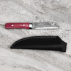 Ryo Nomura Shirogami#2 Damascus Wharncliffe Red/Black Large