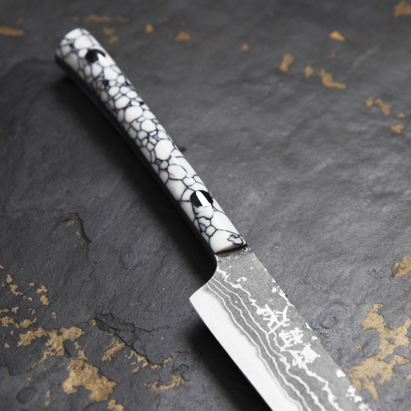 Ryo Nomura Shirogami#2 Damascus Petty White