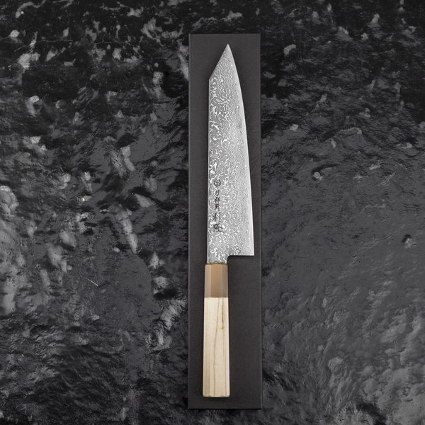 Toshitaka SG2 Black Damascus Nóż Kiritsuke Gyuto 21 cm