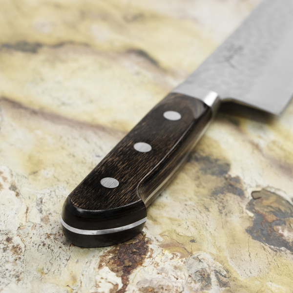 Hokiyama Murakumo AUS-8 Brown Nóż Santoku 18 cm