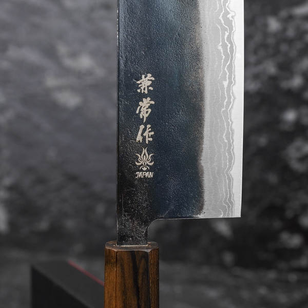 Kanetsune Shirogami#2 Damascus MATSU-ZUMI-YAKI Nóż Nakiri 16 cm