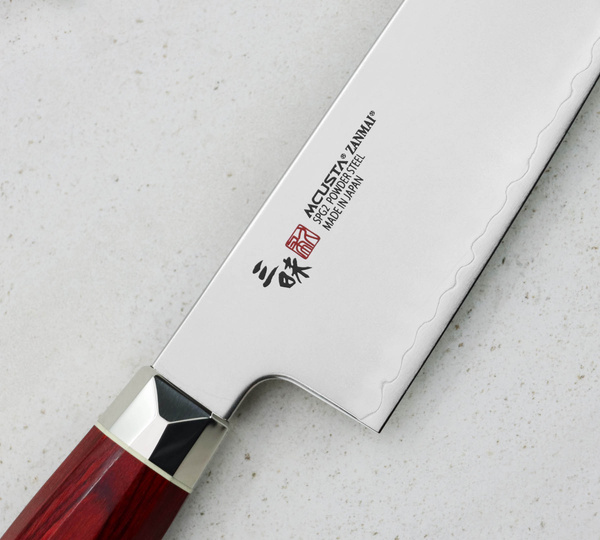Mcusta Zanmai Red Revolution SPG2 Nóż Santoku 18 cm