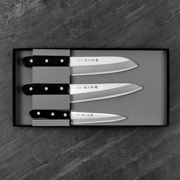 Tojiro DP3 Eco Zestaw Nóż Szefa kuchni + Santoku + uniwersalny