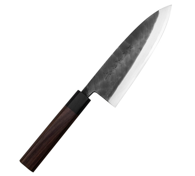 Hideo Kitaoka Shirogami Black Oktagon Nóż Deba 18 cm