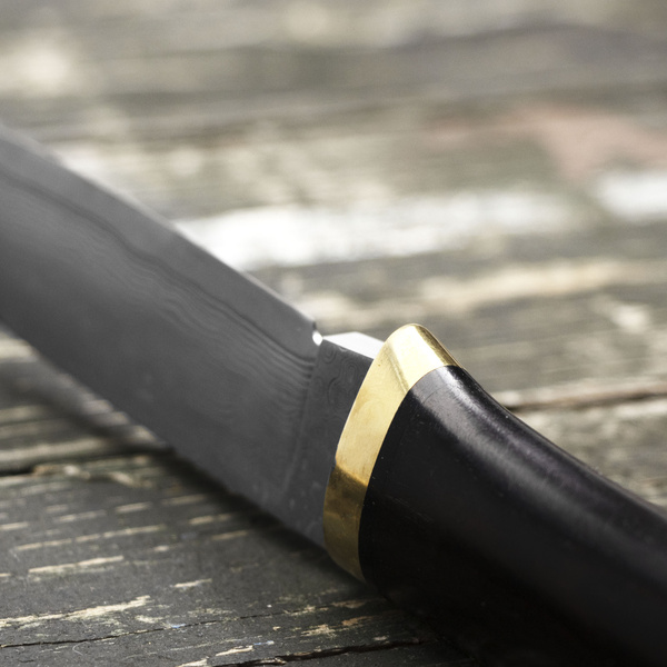 Hattori Hunter Cowry-X Damascus Heban Outdoor 10 cm