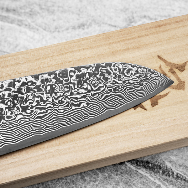 Takeshi Saji BTQ R-2 Damascus Nóż Santoku 18 cm