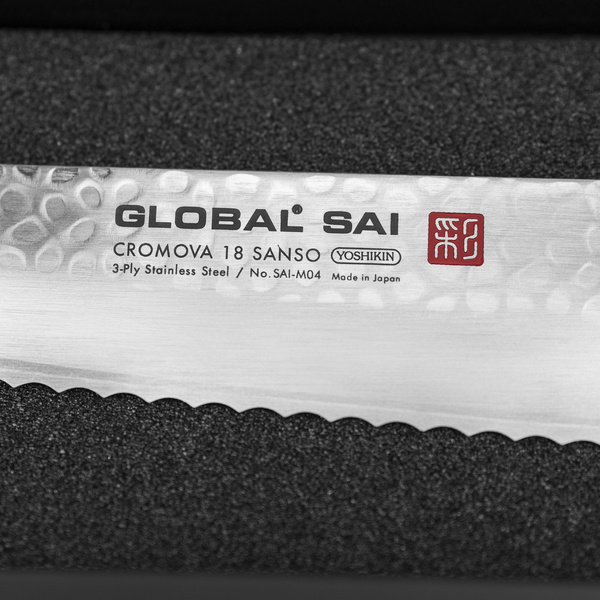 Nóż do pieczywa 17 cm | Global SAI-M04
