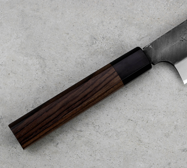 Hideo Kitaoka Shirogami Black Oktagon Nóż Usuba 18 cm