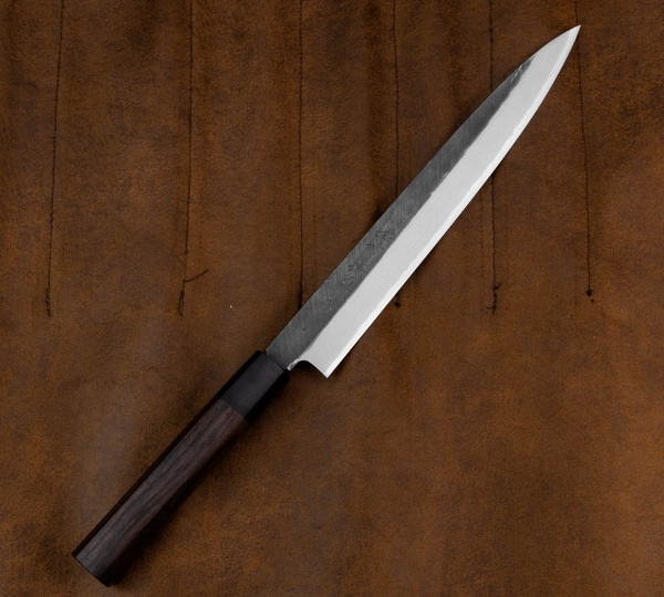 Hideo Kitaoka Shirogami Black Oktagon Nóż Yanagiba 24 cm