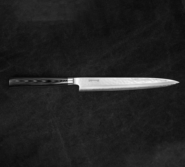 Tamahagane Tsubame Black VG-5 Nóż Sujihiki 24 cm