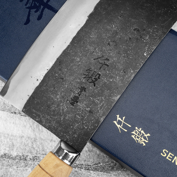 Sentan Aogami#2/Iron Chiński nóż do siekania 19 cm