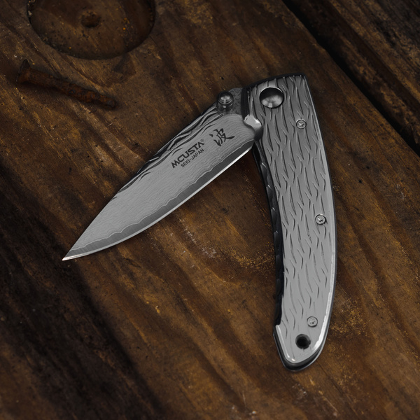 Nóż składany Mcusta Small Nami Damascus VG-10 7 cm