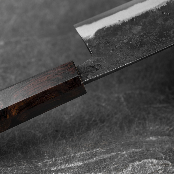 Hatsukokoro Sumi Aogami#2/Iron Kurouchi Nóż Santoku 16,5 cm