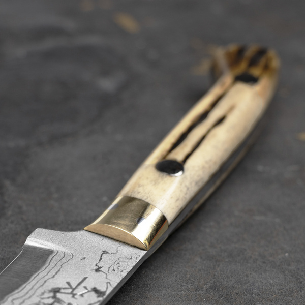 Ryo Nomura Shirogami#2 Damascus DropPoint WB
