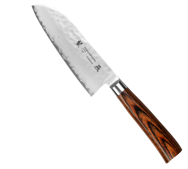 Tamahagane Tsubame Brown VG-5 Nóż Santoku 12 cm