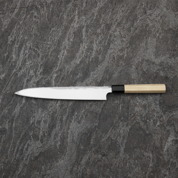 Yauji Aogami#2 Damascus Nóż Yanagiba 24 cm