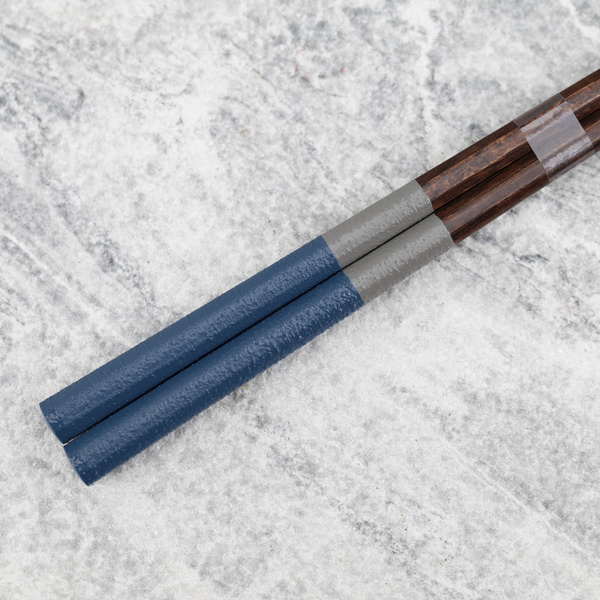Japońskie Pałeczki do sushi Kawai - Hachikaku Nuriwake Bicolor Navy