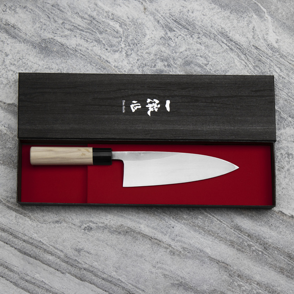 Ittetsu Forge Black Shirogami#2 Nóż Deba 18 cm Leworęczny