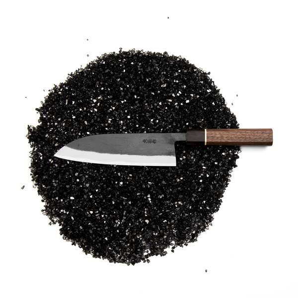 Daisuke Nishida Shirogami#1 Bubinga Nóż Santoku 18 cm