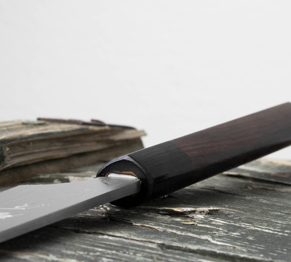 Hideo Kitaoka Shirogami#2 Satin Nóż Kiritsuke 27 cm