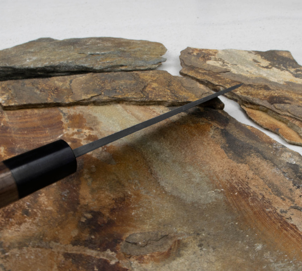 Hideo Kitaoka Shirogami Black Oktagon Nóż Kaisaki 15 cm