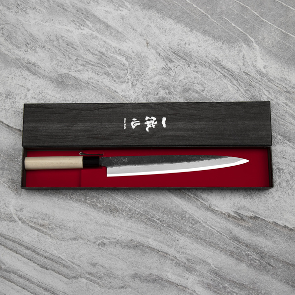 Ittetsu Forge Black Shirogami#2 Nóż Yanagiba 27 cm