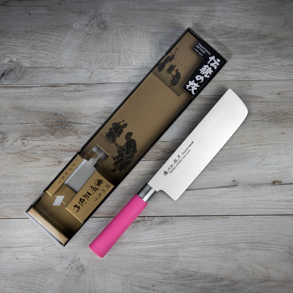 Satake Macaron Pink Nóż Nakiri 17 cm