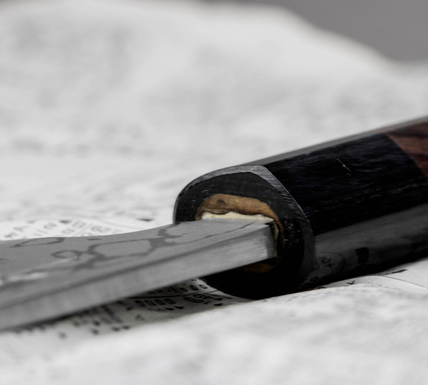 Hideo Kitaoka Shirogami#2 Satin Nóż Usuba 18 cm