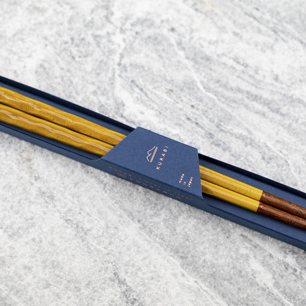 Japońskie Pałeczki do sushi Kawai - Kurabi Yellow