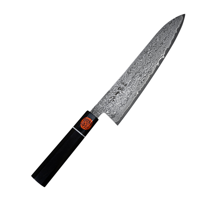 Shigeki Tanaka SG2 Heban + Róg bawoli Nóż szefa 21 cm