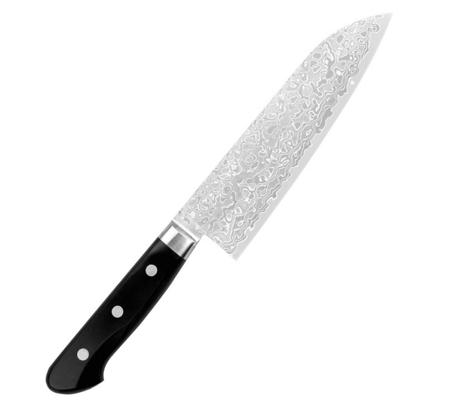 Tsunehisa AUS10 Damascus Nóż Santoku 17 cm