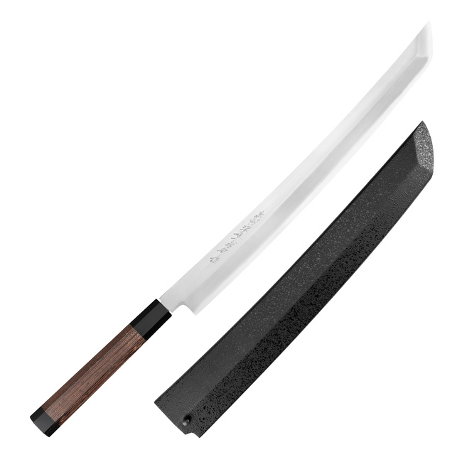 Sakai Takayuki Zangetsu Silver#3 Nóż Sakimaru 33 cm + Saya