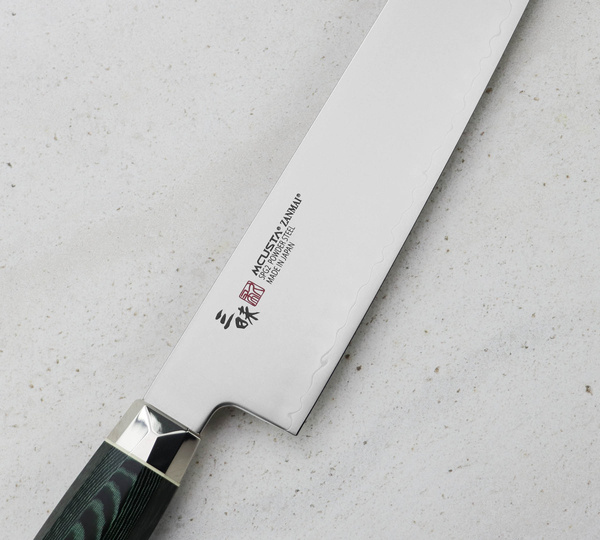 Mcusta Zanmai Green Revolution SPG2 Nóż Kiritsuke Gyuto 23 cm